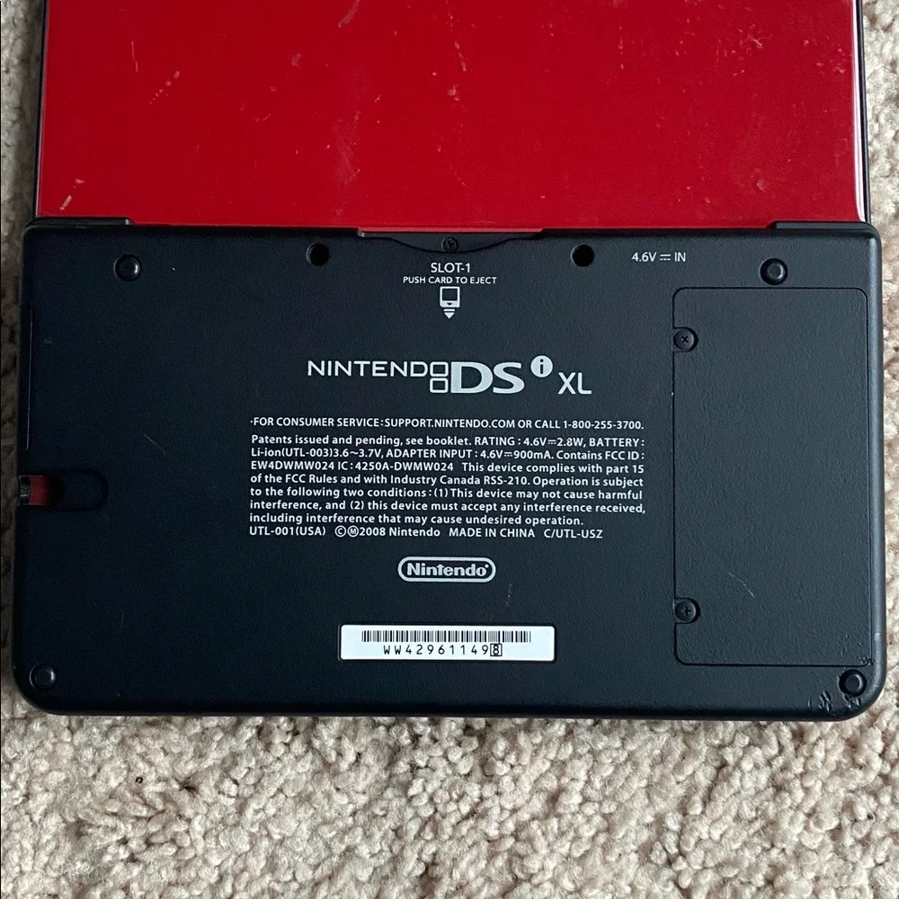 Nintendo DS Lite Crimson Handheld Console Super Mario 25th Anniversary